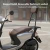 Motorcycle Rear Rack with Backrest | Sturdy Metal Frame, Slotted surface Surface, Cargo