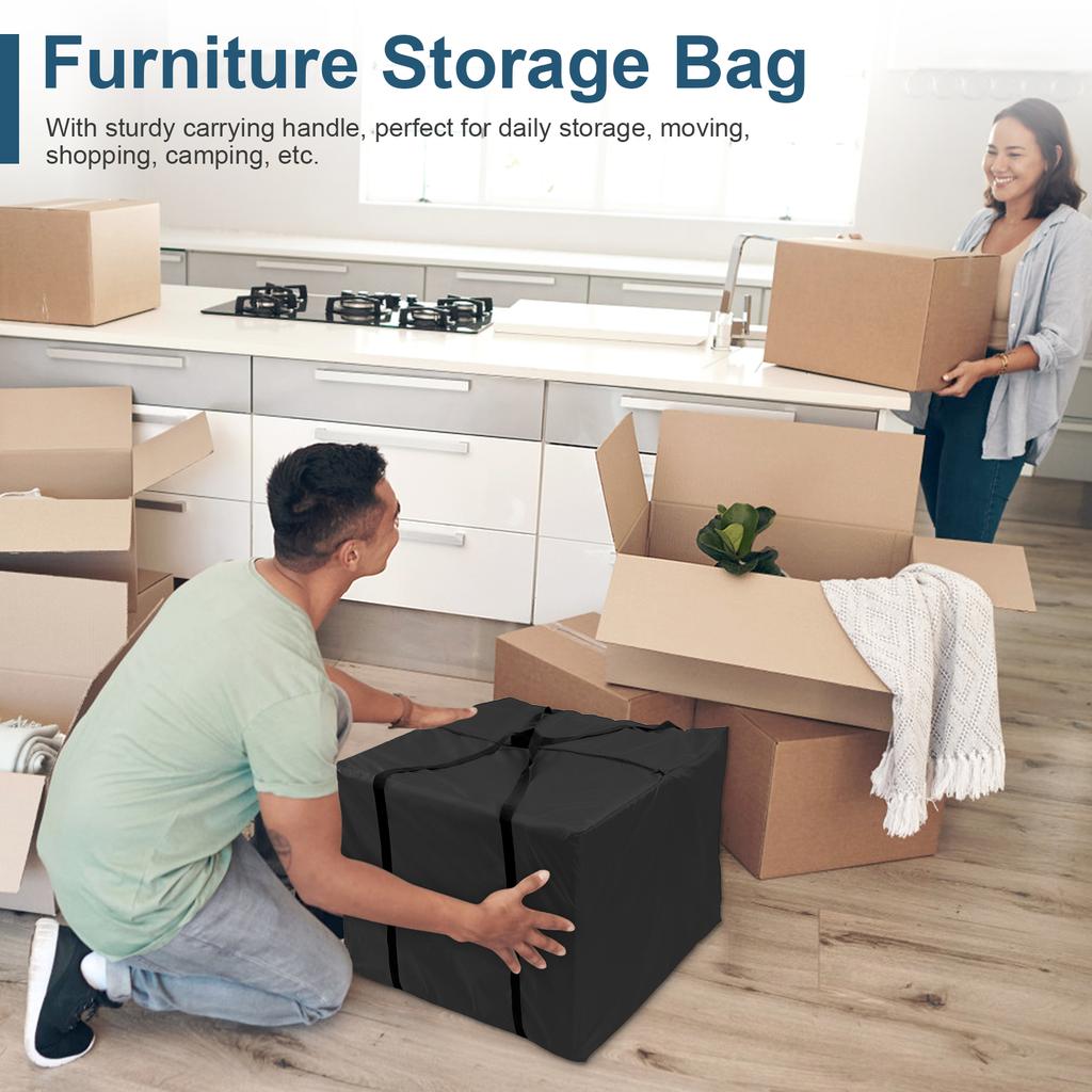 Furniture Cushion Storage Bag 210D Oxford Cloth Storage Bag Outdoor Garden Christmas Tree Organizer Dustproof Protective Cover
