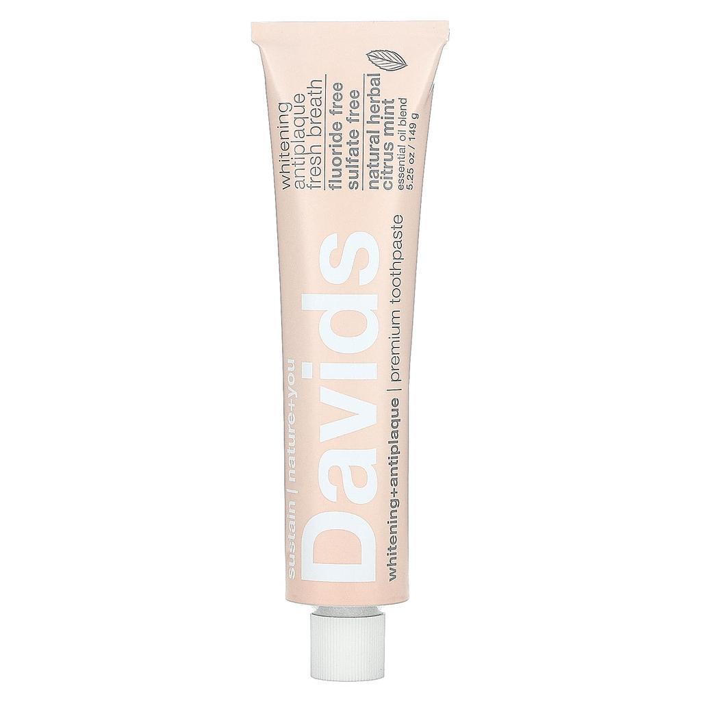 Premium Toothpaste, Whitening + Tartar Removal, Natural Herb Citrus Mint, 149G(5.25Oz)
