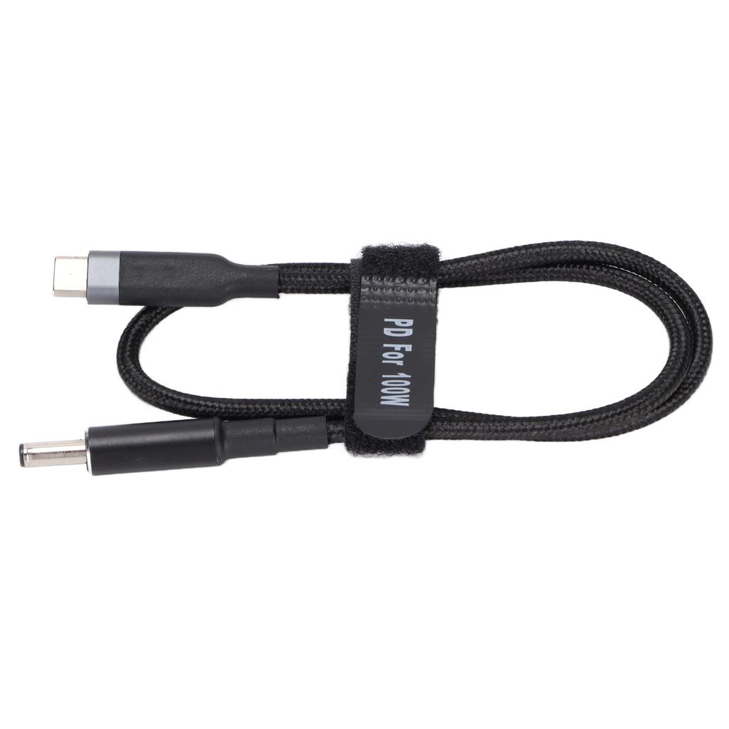 Laptop Power Cord 100W PD Fast Charging USB C to DC Plug Stable Wearproof Laptop Power Supply Cable for Home Office