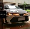 Car DRL LED Daylight, Yellow Cycle, White Turn Signal, Waterproof Headlight Lane, Serial Lamp, Universal, 2pcs.