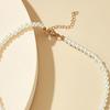 Brides Wedding White Pearl Necklace Jewelry Pearl Necklace Luxury Round Imitation Pearls Chain Necklace Vintage Necklace