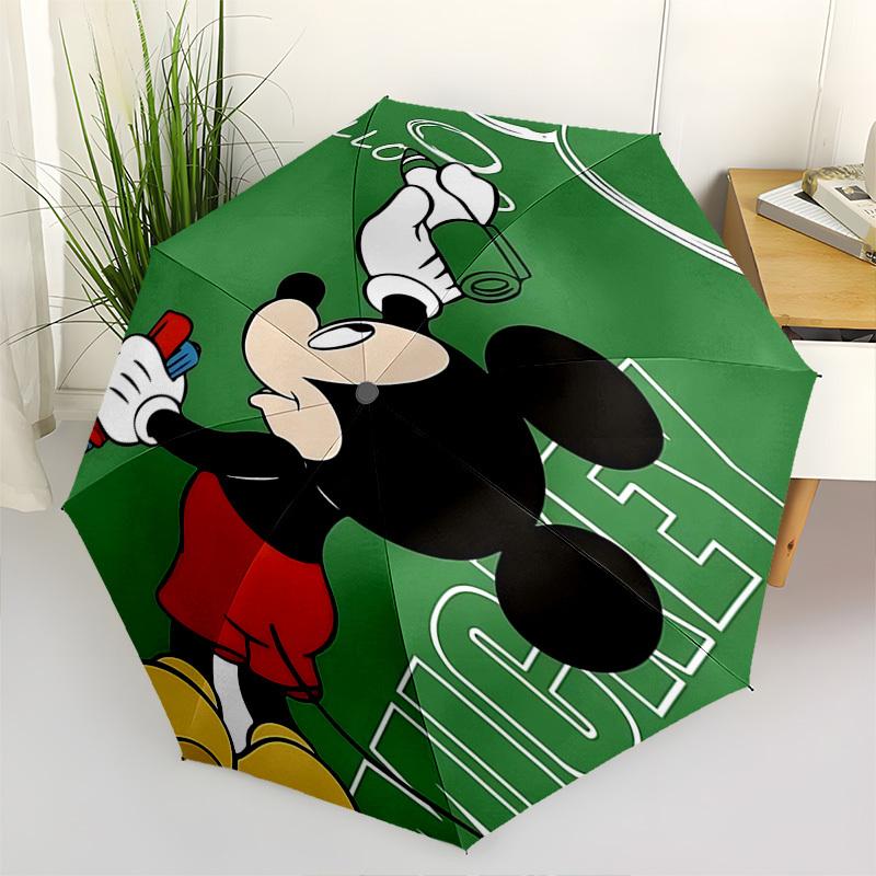

Mickey Mouse Themed Automatic Opening and Closing Umbrella, Brightly Colored 8 rib Portable Umbrella, Suitable for Men and Women, A Perfect