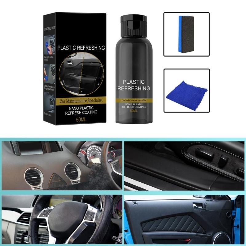 Car Plastics Restore Coating Agent Auto Plastic Rubber Exterior Repair Clean Refresh Repair Coating Renovator Refreshing Agent