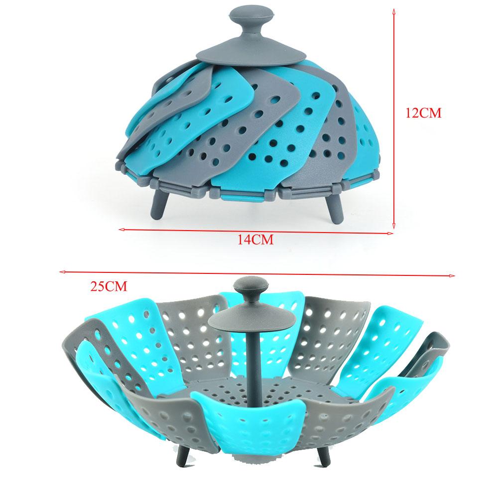 

Силиконовая пароварка складная корзина для приготовления пищи на пару корзина для фруктов и овощей кухонные принадлежности