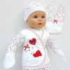 Chery Heart Rabbit 5 Pieces Baby Hospital Outlet Set - Red