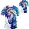 Streetwear 3D Series Men's Tees Casual Outfit Men T Shirt Summer Short Sleeve Animal Printed Tee Shirts