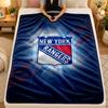 Flannel BlanketNew York Rangers Warm Soft Throw Blanket for Indoor Sofa Bed Living Room Use