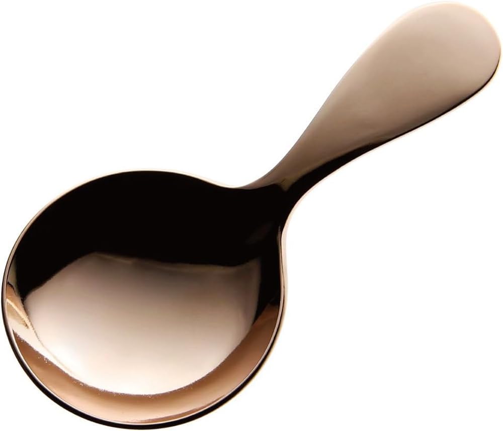 Aoyoshi CASUAL PRODUCT Tea Caddy Spoon, Round, Pink Gold, 510809, Made In Japan