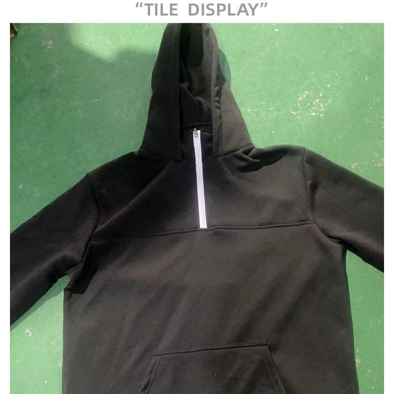 Ny Hoodie Tjock Casual Coat Lös Hoodie med tryck för män