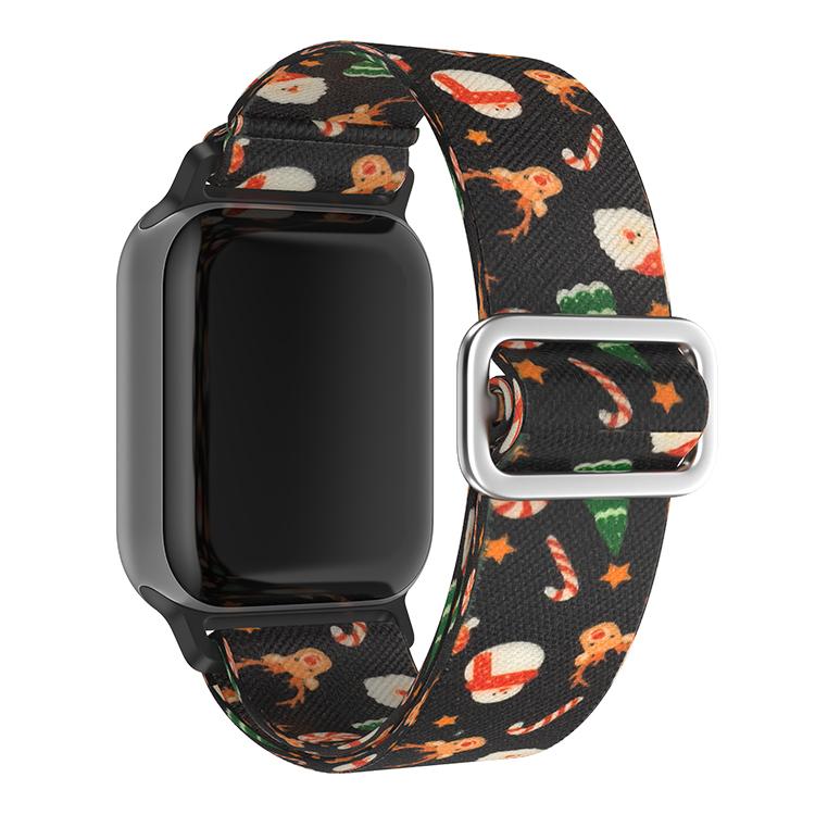 Christmas Strap for Apple Watch Band 46/42mm 45/41mm 44/40mm 49mm Elastic Nylon Bracelet Correa iWatch Series 11/10/9/8/SE/Ultra