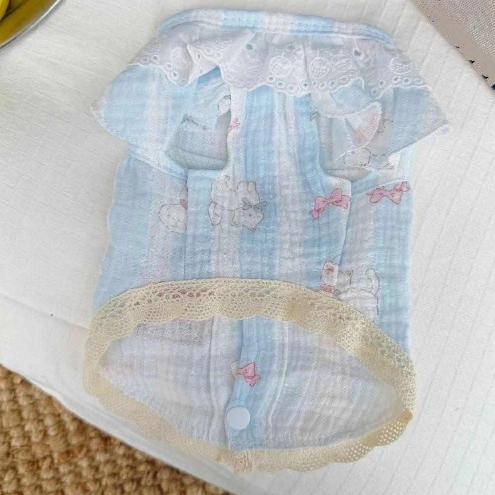 Soft Dog Cooler Clothes Cotton Puppy Skirt Cute Summer Pet Costume  Pets