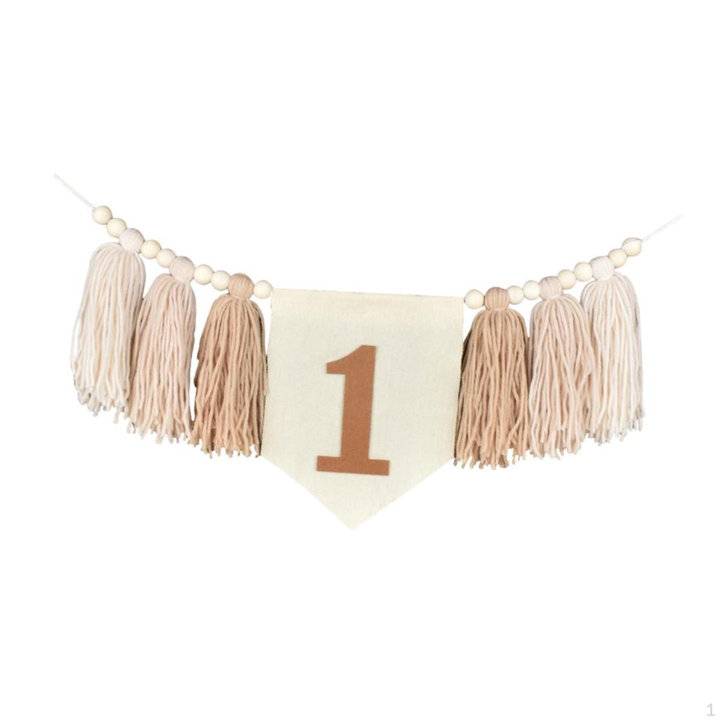 1 Birthday Banner for High Chair Boys Girls Kids Room Decor Year
