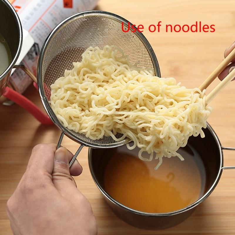 Stainless Steel Colander Stainless Steel Mesh Strainer Camping Supplies for Outdoor Camping Fishing Cooking Tool