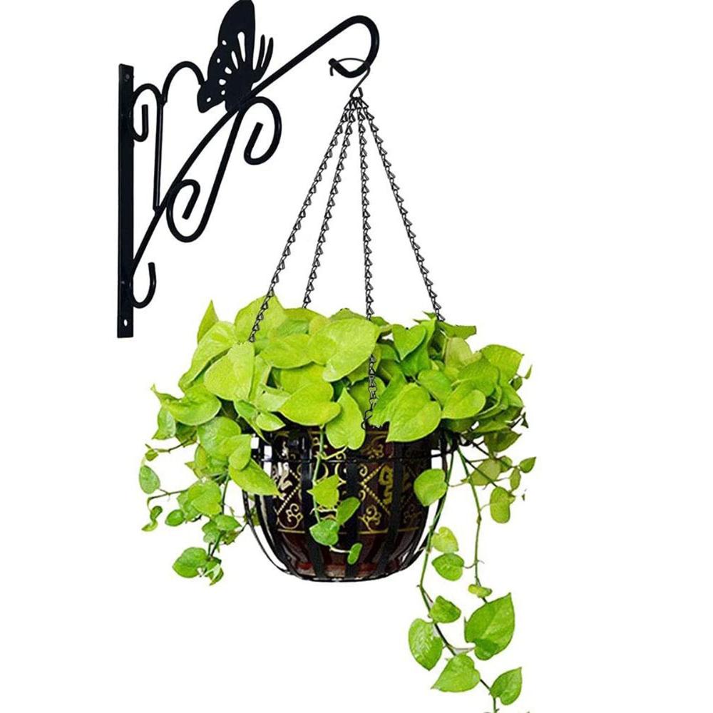 14" Hanging Basket Black/Silver Hanging Chain Replacement Plant Hangers 4 Strand Replacement Chains