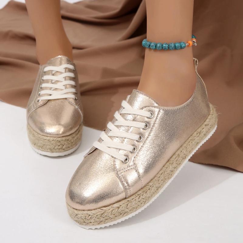 Autumn and Winter Fashion New Solid Color Round Toe Shallow Mouth Women's Casual and Comfortable Lace-up Warm Flat Slippers