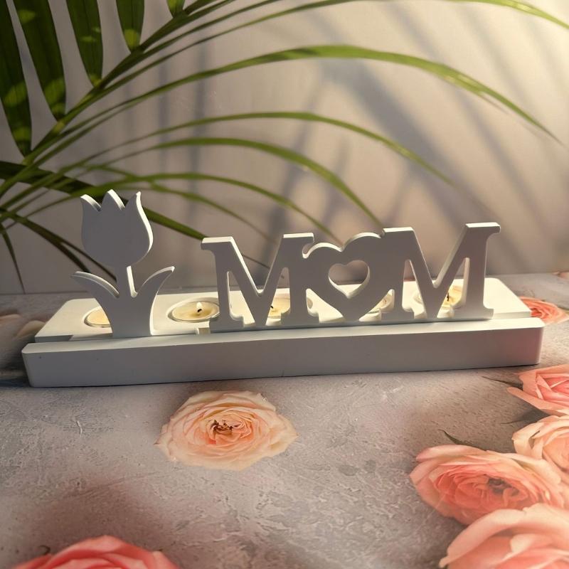 Long Candle Holder Molds, Five Hole Tealight Holder Molds Base Molds for DIY Craft Tealight Holder Home Decorations