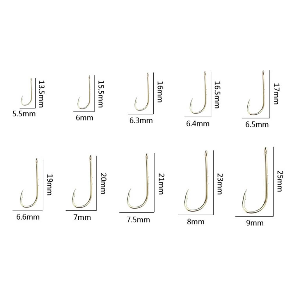 50pcs Silver Fish Hooks Set Baitholder Fishing Hooks for Pool Sea Pond River