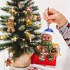 12Pcs Christmas Gingerbread Man Ornaments Xmas Tree Wooden Hanging Pendants New Year Party Home Decoration Kids DIY GIft