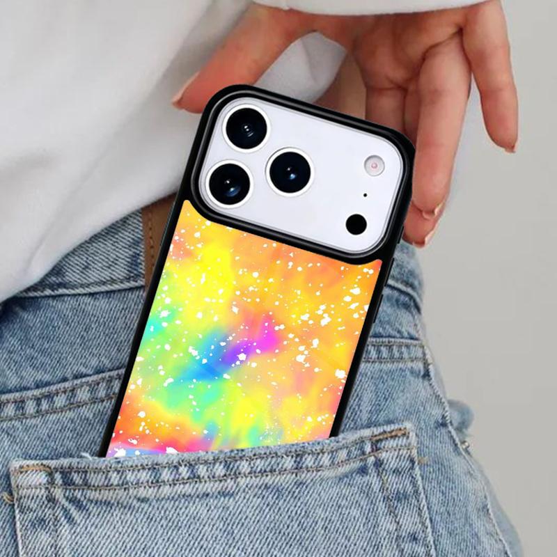 Colorful Tie Dye Rainbow Hippie Art Phone Case for iPhone 16e 15 14 13 12 17 Pro Max Plus Air 17pro Cover Coque