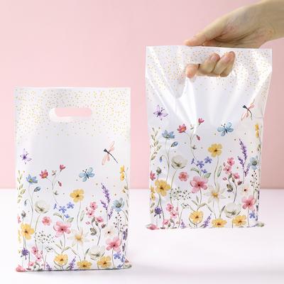 10 Stück Handtasche Süßigkeitentüten Wildblume Frühling Geburtstagsparty Geschenkverpackungsbeutel 1. Geburtstag Babyparty Mädchen Partyzubehör