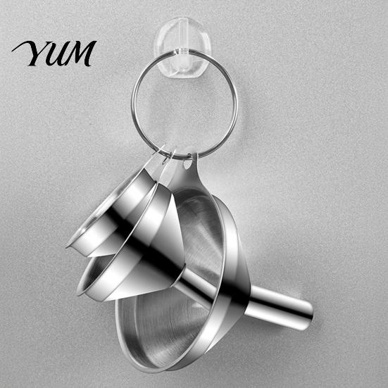 Liquid Dispensing Funnel Stainless Steel with Handle, Wide Mouth Handled Funnel, Fast Pouring Air Hole Smooth And Anti-Splash for Kitchen Use