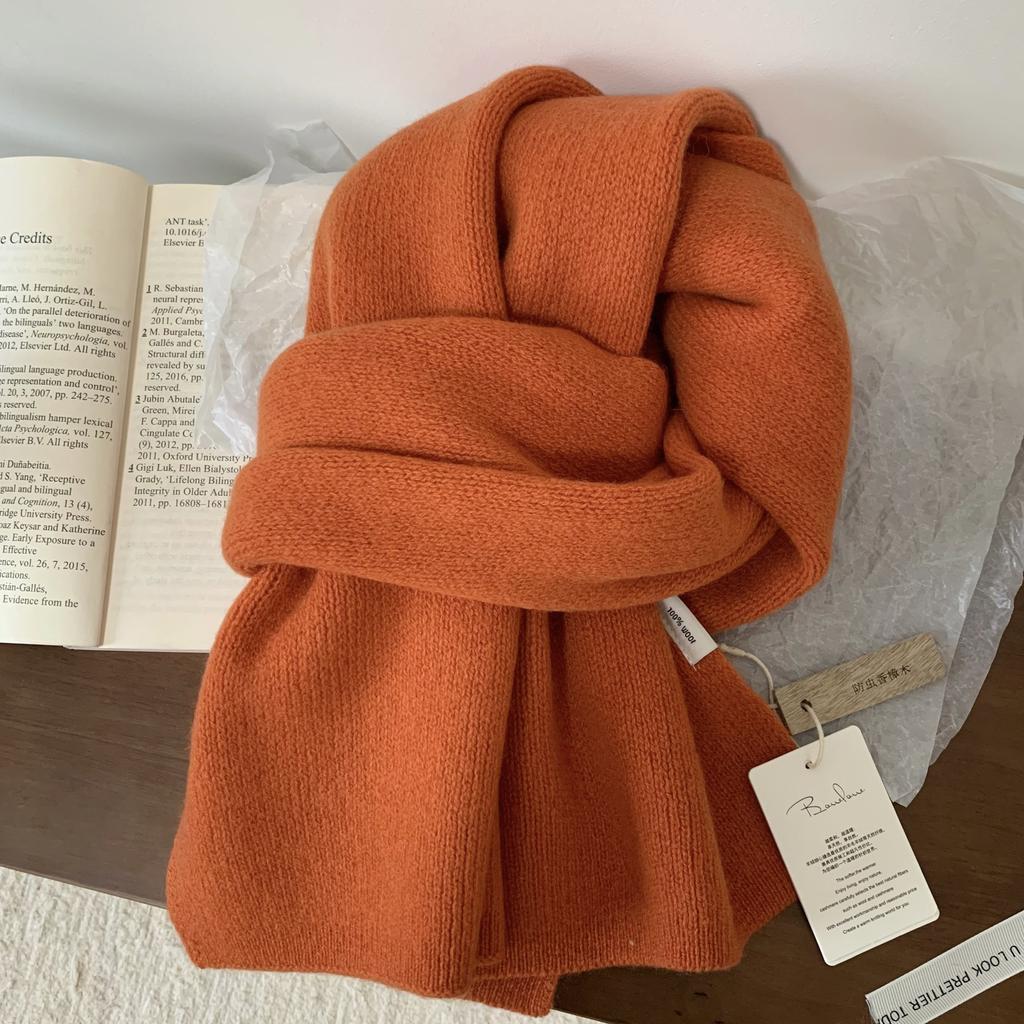Large 111 Australian simple scarf women's new high-end solid color versatile warm couple scarf