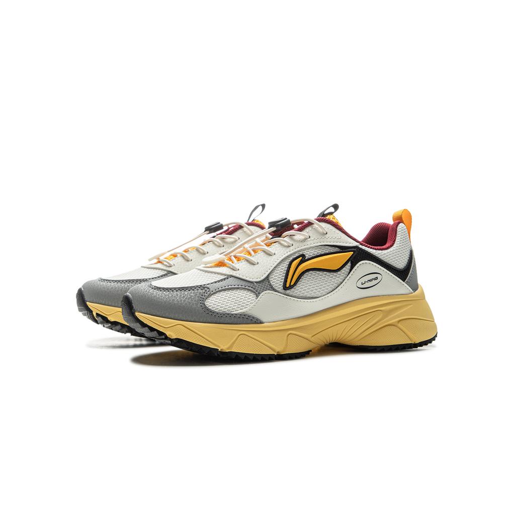 Li Ning Kids Comfortable Versatile Shock Absorbing Low Top Casual Shoes Kids Casual Shoes Off-White YKCU208-3