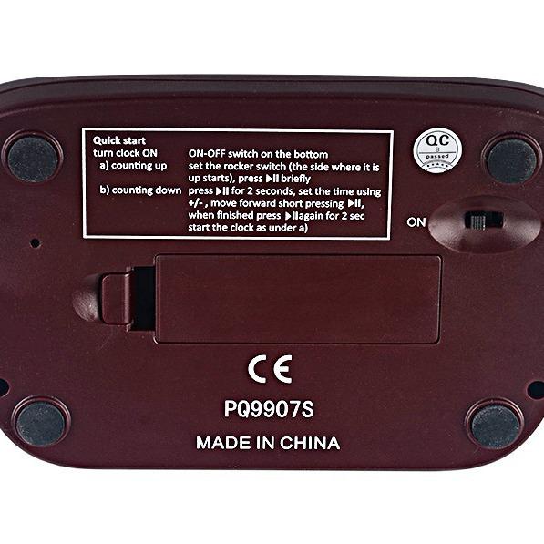 Tianfu 9907S Zegar szachowy na zawody Xiangqi - Czarny zegar odmierzający czas z funkcjami do przodu i do tyłu