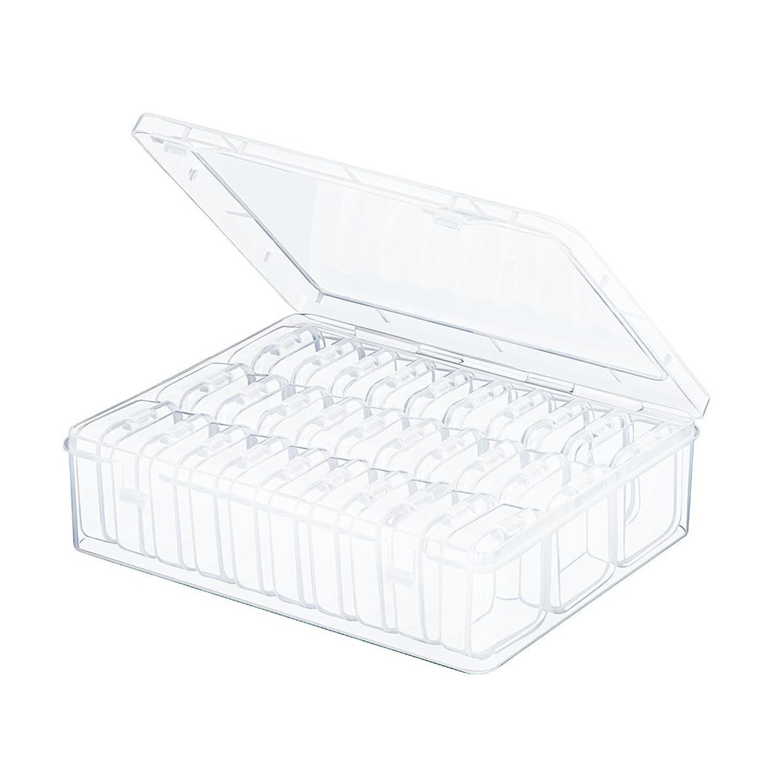 

Маленький ящик для хранения бусин с крышкой Прозрачный пластиковый контейнер для хранения Большой вместимости Ящик для хранения откидного типа 1A