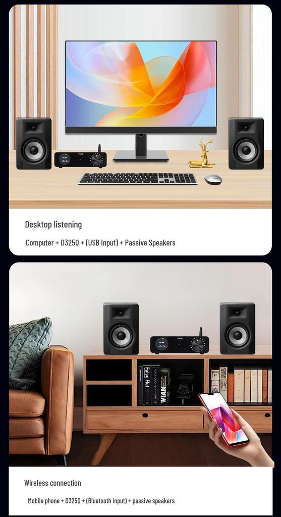 D325Q HiFi Bluetooth Digital Audio Amplifier with Remote Control