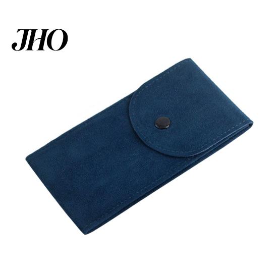 Jewelry Organizer Bag Watch Anti-wear Anti-scratch Shock-proof Press Button Short Velvet Pouch Snap Design Portable Packing Daily Use
