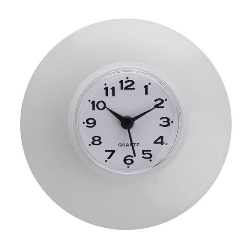 1PC Waterproof Kitchen Bathroom Bath Shower Clock Suction Cup Sucker Wall Decoration