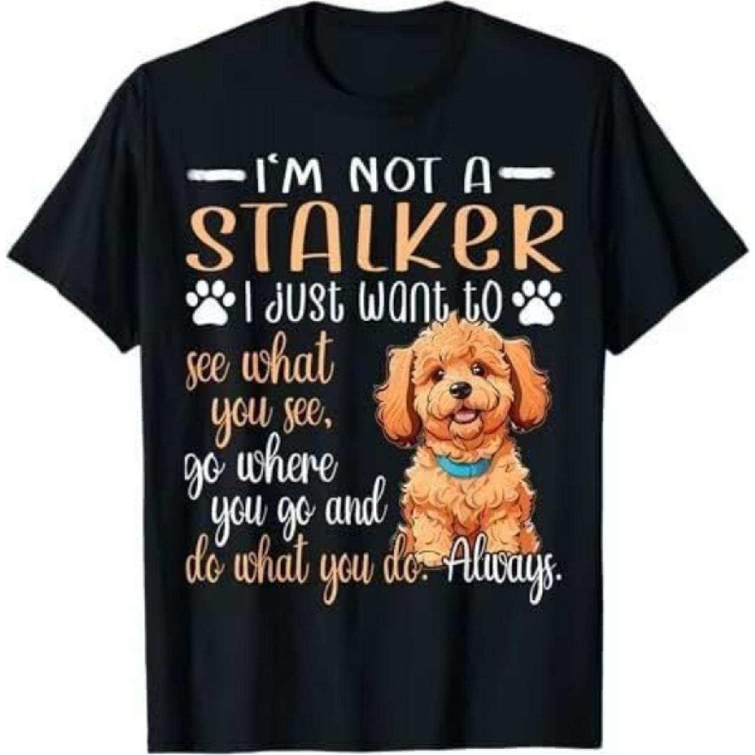 Mini Golden Doodle Personal Stalker Dog Mini Goldendoodle T-Shirt S