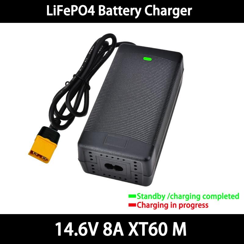 12V 8A 14.6V 8A Lifepo4 Ladegerät AC 100-240V 4S 12V/12.8V Lithium-Eisenphosphat-Akkupack-Ladegerät Es wird mit einem Lüfter geliefert