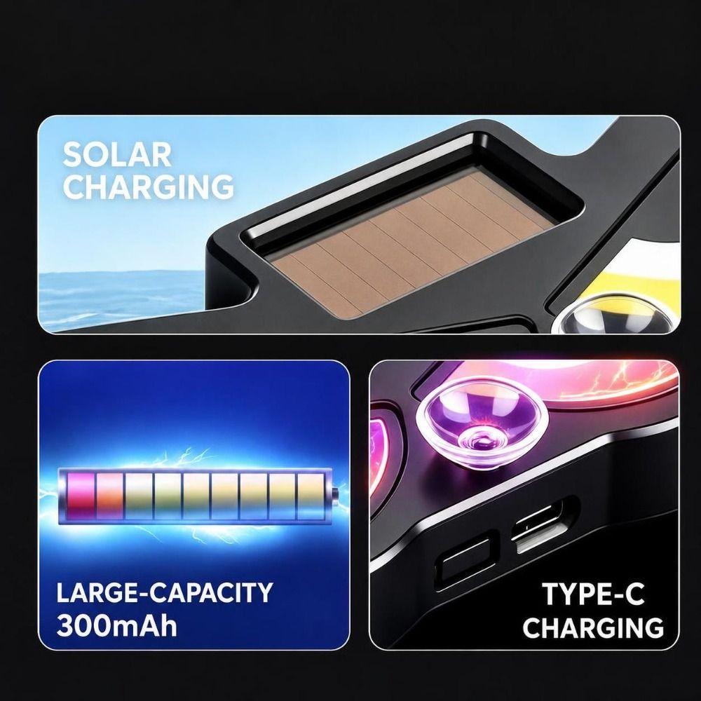 Vibration Lights on Solar LED Car Light Wireless Car Atmosphere Light  Vehicle Safety Alert