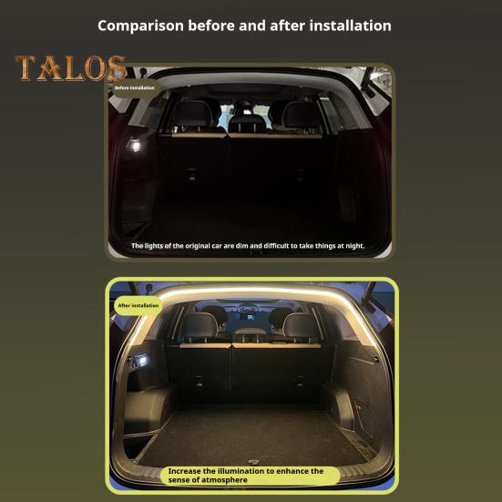 Dynamic Flowing Car Trunk Light Strip Universal Fit Easy To Install Interior Illumination Automatic Sensor Tail Box LED Light Strip