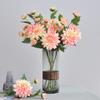 65CM Single 3-head Dahlia Artificial Flower Nordic Wedding Decoration Road Guide Home Interior Decoration Photography Props