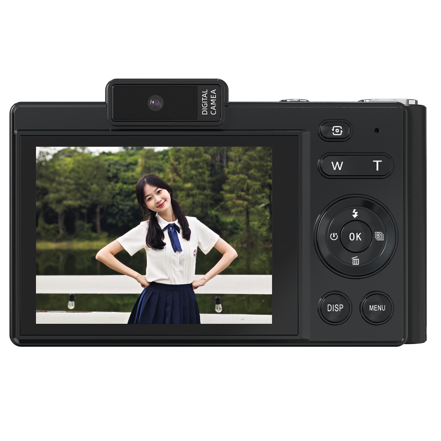

H18 2.8 Inch IPS HD Digital Camera Dual Lens Entry Level CCD Camera with Built-In Flash Green