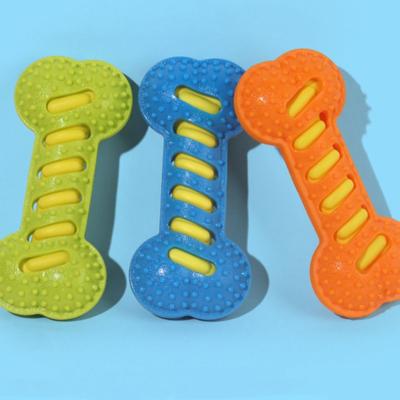 Training Puppy Toy Bite-resistant Dog Chew Toy Bone Shape Sounding Dog Molar Rod Durable Dog Toothbrush Toy Teeth Cleaning