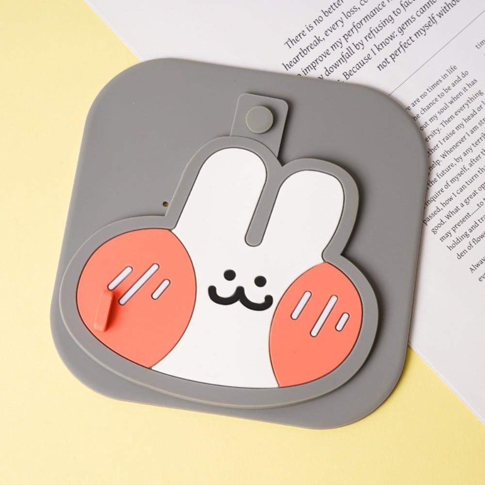 Cartoon Rabbit Bathtub Drain Stopper Insect-proof Drain Hair Catcher Bathroom Accessories серый