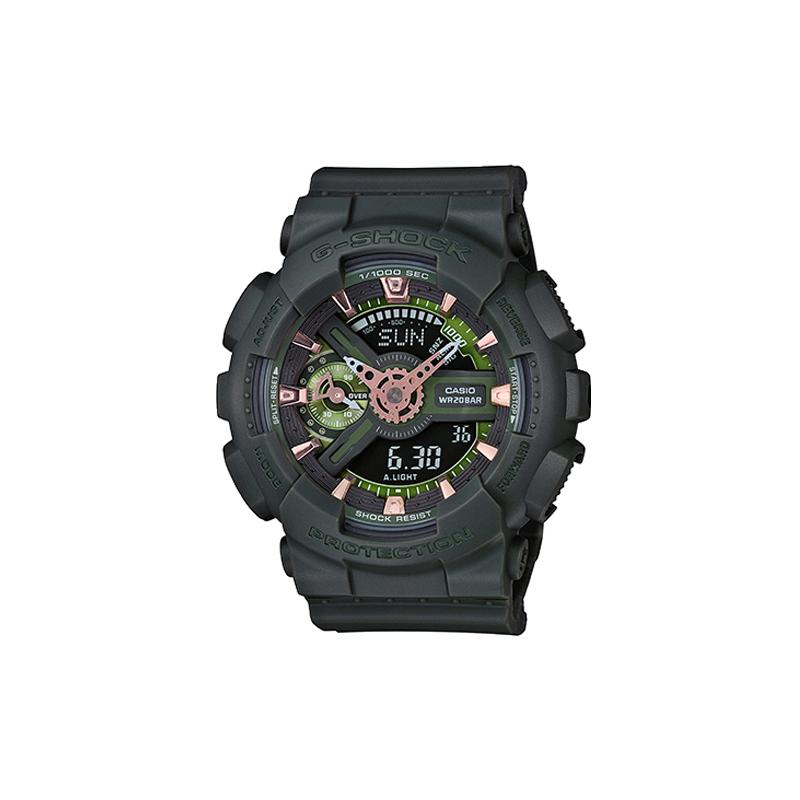 

Casio LCD/Pointer Dual Display Series Series Fashionable and Vibrant Street Classic Pointer Dual Display Dial Sports Waterproof Quartz GMA-S110CM-3A зелений
