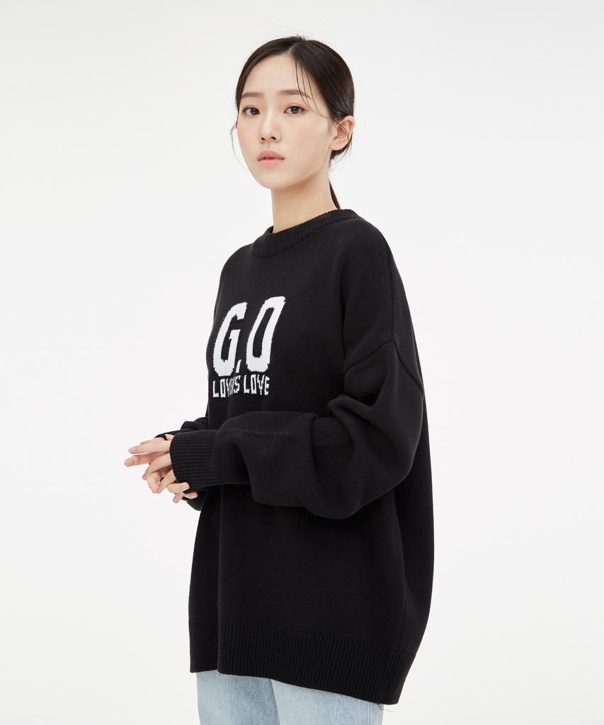 GIFTORIGINAL (Unisex) Go Love Knit Black