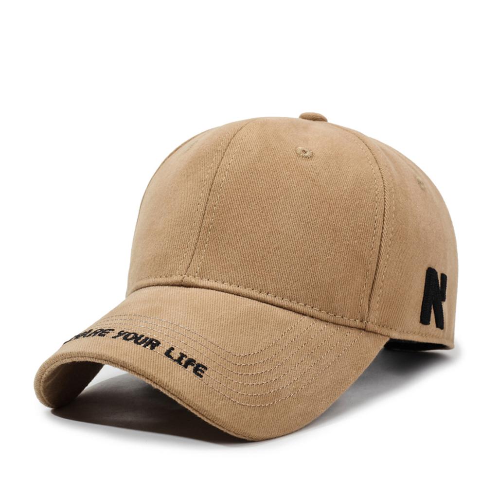 Large Head Circumference Letter Embroidery Baseball Cap for Women, New Style, Enlarged and Deepened, Sunshade, Face-Slimming, Versatile Baseball Cap