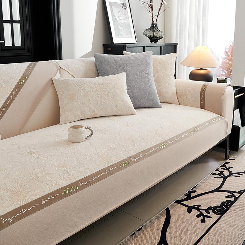 Французский коврик для дивана из синели с жаккардовым противоскользящим утолщенным — фото 3