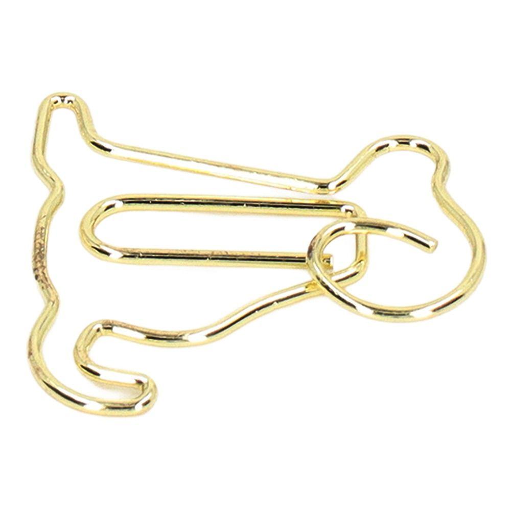 100Pcs Dog Shape Gold Paper Clips Gold Small Paper Clips Cute Paperclips  Note Taking