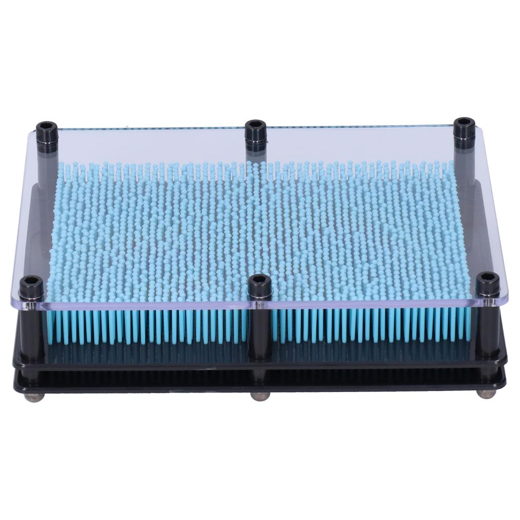 Pin Art Toy 3D Plastic Hand Print Model Cloning Colorful Changeable Kids Creative Gift LLight Blue