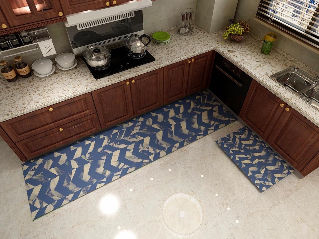 Bodenmatte aus Kristallsamt für die Küche, saugfähig, rutschfest, waschbar, Bodenmatte für die Küche, Eingangsbereich, Badezimmertür, Badezimmermatte, Teppich