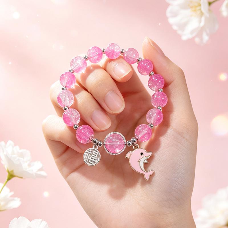 Summer Special Two-Tone Glass Beads Floral Bracelet – Luxurious & Soft Design for Women and Students