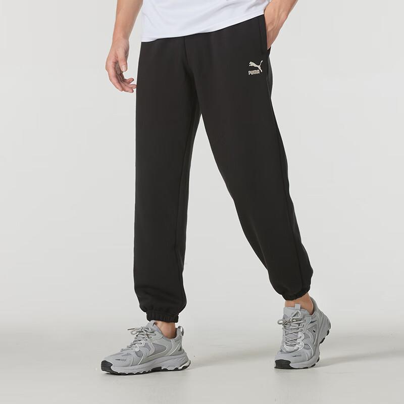 Puma Letter Training Comfortable Breathable Casual Pants Unisex pants Black 629034-01